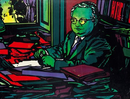 PIGNATELLI ERCOLE Lecce 1935 "Figura" 1968 70x90 olio su tela Opera firmata...