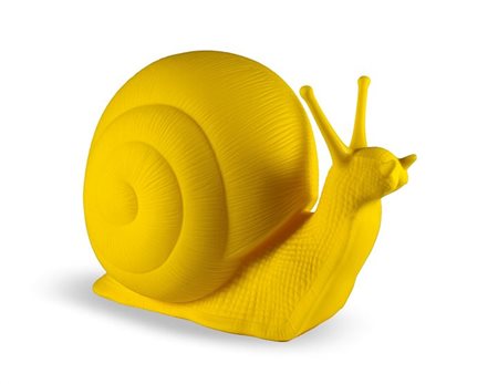 CRACKING ART GROUP "Chiocciola" 55x30x40 multiplo in plastica gialla, es....