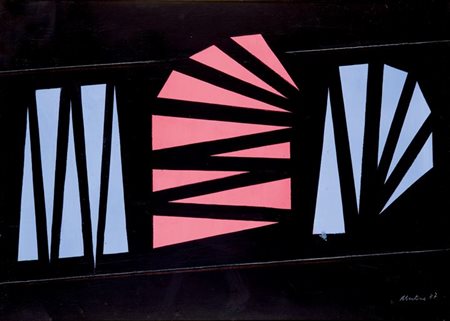 BERTONE ANTONIO Torino 1920 - 2008 "Scale che si biforcano" 1987 50x70...