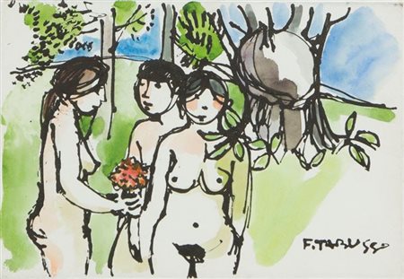 TABUSSO FRANCESCO Sesto San Giovanni (MI) 1930 - 2012 Torino "Le tre grazie...