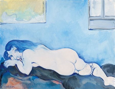 CANTATORE DOMENICO Ruvo di Puglia (BA) 1906 - 1998 F "Nuda" 1966 40x50 olio...