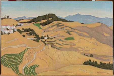RAM (Ruggero Alfredo Michahelles) "Paesaggio toscano" 1958 40x60 olio su...