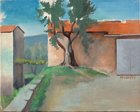 RAM (Ruggero Alfredo Michahelles) "Dal terrazzo" 40x50 olio su tela Opera...