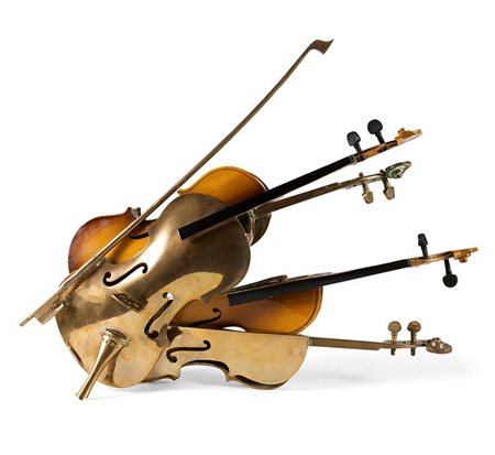 ARMAN (Armand Fernandez) 1928 - 2005 "L'éveil" 1991 56x70x17 scultura in...