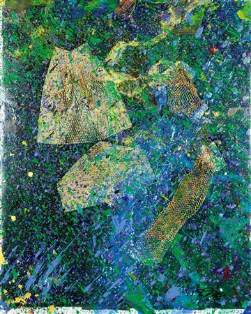 SHIMAMOTO SHOZO Giappone 1928 "Proof of Peace AU11" 2008 99x79 tecnica mista...