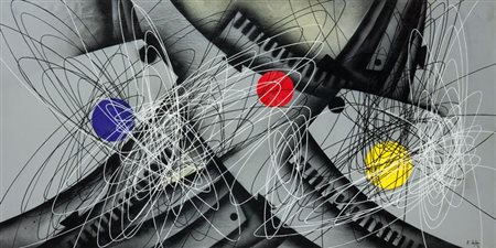 CRIPPA ROBERTO Monza 1921 - 1972 Bresso (MI) "Spirale" 1951 61x120 olio su...