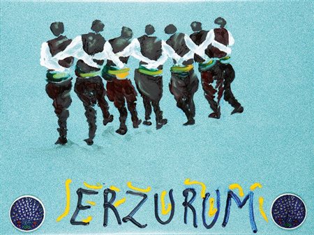 MONDINO ALDO Torino 1938 - 2005 "Erzurum" 2002 60x80 olio su linoleum Opera...