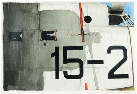 GRIFFA GIORGIO TORINO 1936 "Aereoclub Luigi Sella" 40x52 foglio, 28x40...