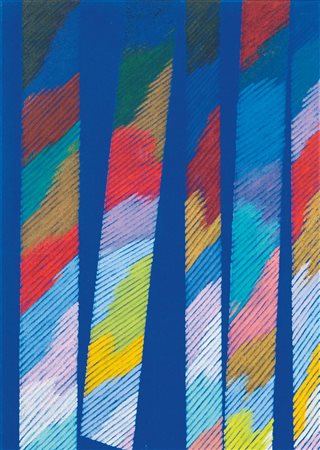 DORAZIO PIERO Roma 1927 - 2005 Todi "Invena I" 1981 50x35 olio e acrilico su...