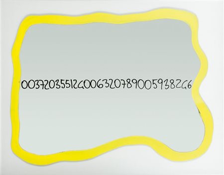 PISTOLETTO MICHELANGELO Biella 1933 "Frattale" 1999/2000 68x87 acrilico nero...