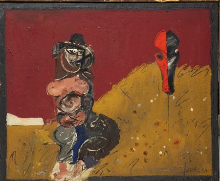 ORTEGA JOSE' GARCIA E 1921 - 1991 F "La moissonneuse" 10/08/1967 54x65...