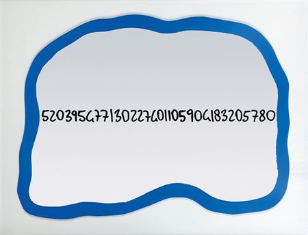 PISTOLETTO MICHELANGELO Biella 1933 "Frattale" 1999/2000 68x87 acrilico nero...