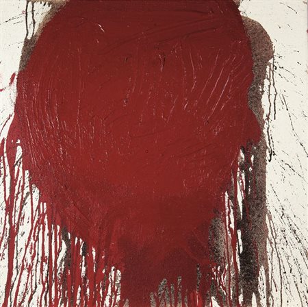 NITSCH HERMANN Vienna 1938 "Schuttbild" 2009 80x80 olio e acrilico su tela...
