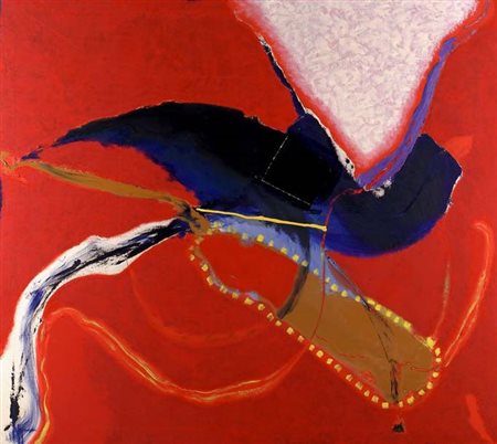 AIMONE NINO Torino 1932 "Sconcerto in rosso" 1992 180x200 olio su tela Opera...