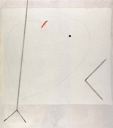 AIMONE NINO Torino 1932 "Segni del cuore" 1994 150x130 olio e carboncino su...