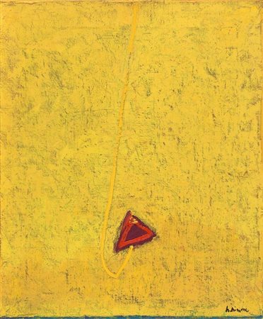 AIMONE NINO Torino 1932 "Solare" 1999 60x50 olio su tela Opera firmata in...