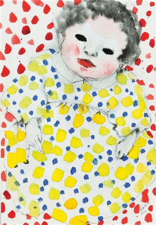 COLOMBOTTO ROSSO ENRICO Torino 1925- Casale 2013 "Bambola a pois gialli e...
