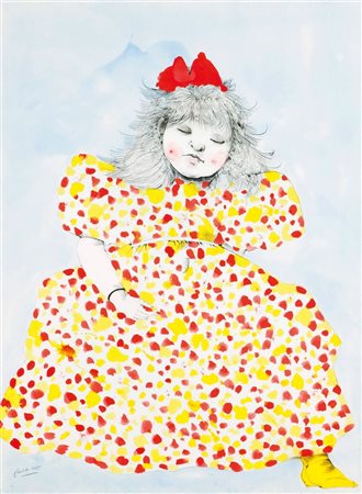 COLOMBOTTO ROSSO ENRICO Torino 1925- Casale 2013 "Bambola con abito a pois...