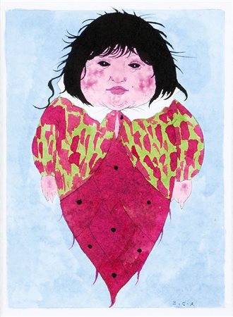 COLOMBOTTO ROSSO ENRICO Torino 1925- Casale 2013 "Bambola" 18x13 tecnica...