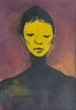 COLOMBOTTO ROSSO ENRICO Torino 1925- Casale 2013 "Ritratto giallo nel viola"...