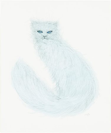 COLOMBOTTO ROSSO ENRICO Torino 1925- Casale 2013 "Gatto" 40x34 china...