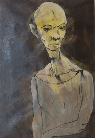 COLOMBOTTO ROSSO ENRICO Torino 1925- Casale 2013 ""Figura" 65x43 china...