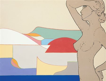 MAMBOR RENATO Roma 1936 "Paesaggio nudo - Elisa" 2006 60x80 acrilico su tela...