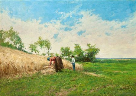 GHEDUZZI GIUSEPPE Crespellano (BO) 1889 - 1957 Torino La raccolta del grano...