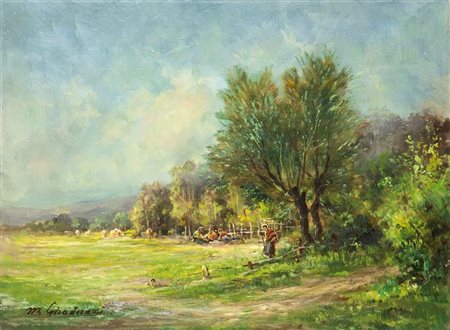 GHEDUZZI MARIO Crespellano (BO) 1891 - 1970 Torino Dintorni di Rivara 30x39,5...