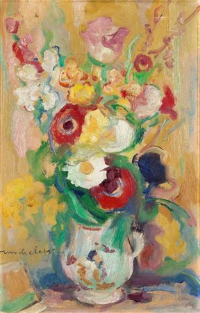MICHELETTI MARIO Balzola Monferrato (AL) 1888 - 1975 Torino Vaso di fiori...