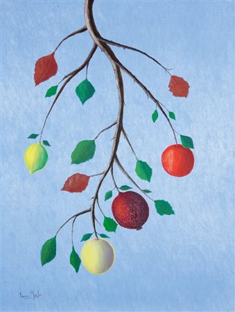 MIELE FRANCO Formia (LT) 1924 - 1983 Roma Frutti 80x60 olio su tela Opera...