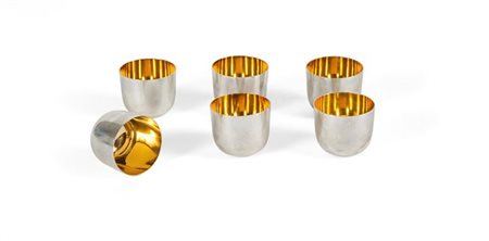 FASANO Lotto composto da sei bicchieri in argento 925 millesimi, firmati...