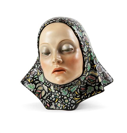 SCAVINI KONIG HELEN Torino 1886 - 1974 "Sofferenza" 1938 H cm 29 statuina in...