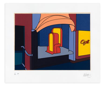 VALERIO ADAMI (1935) - Senza Titolo (La vetrina), 1969