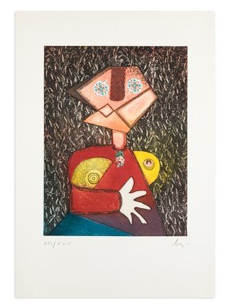 ENRICO BAJ (1924-2003) - Dama, 1985