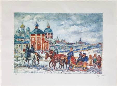 GONZAGA GIOVAN FRANCESCO Milano 1921-2007 “Sulla strada di Odissea” 