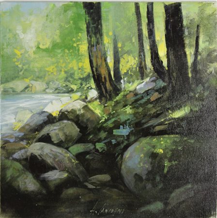 CANCOGNI AGOSTINO Lucca 1950 “Nel bosco” 