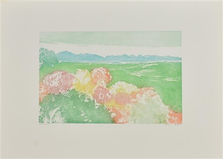 Abacuc SENZA TITOLO Acquatinta a colori, mm 283x437, su foglio cm 50x69,5;...