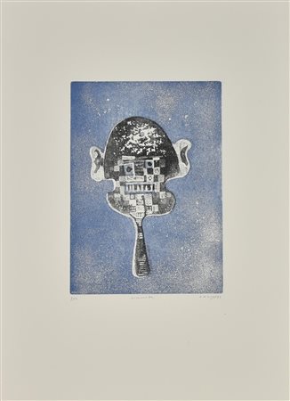 Godwin Ekhart SCIMMIETTE acquaforte acquatinta, mm 345x246, su foglio cm...