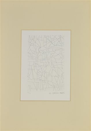 Arturo Carmassi SENZA TITOLO acquaforte-acquatinta, mm 298x195, su foglio cm...