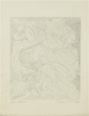 Arturo Carmassi SENZA TITOLO acquaforte, mm 352x300, su foglio cm 50,5x40;...