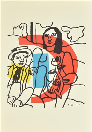 Fernand Leger FESTIVAL LYON-CHARBONNIERE litografia su carta (d'apres), cm...