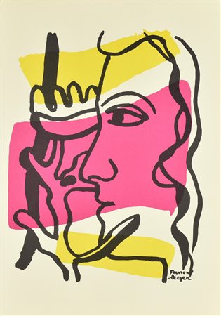 Fernand Leger AFFICHE POUR UNE EXPOSITION D'ART litografia su carta...