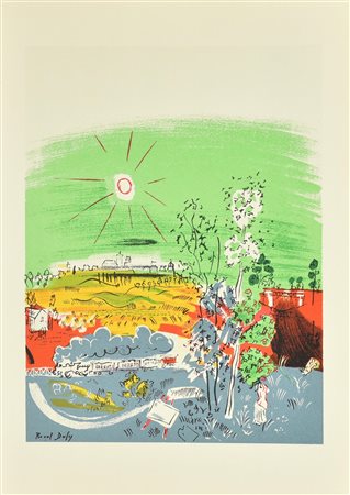 Raoul Dufy EXPOSITION D'ART FRANCAISE litografia su carta (d'apres), cm...