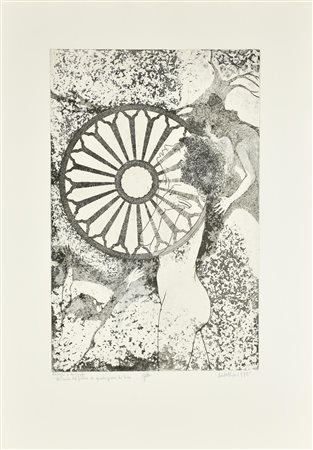 Lia Laterza OMAGGIO A UNGARETTI incisione su carta, battuta cm 50x32, su...