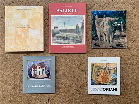 ARTE FIGURATIVA ITALIANA (DE PISIS, PARESCE, SALIETTI, ORIANI E CARENA) - Lotto unico di 5 cataloghi