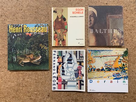 GRANDI MAESTRI (SCHIELE, LÉGER, ROUSSEAU, DERAIN E BALTHUS) - Lotto unico di 5 cataloghi