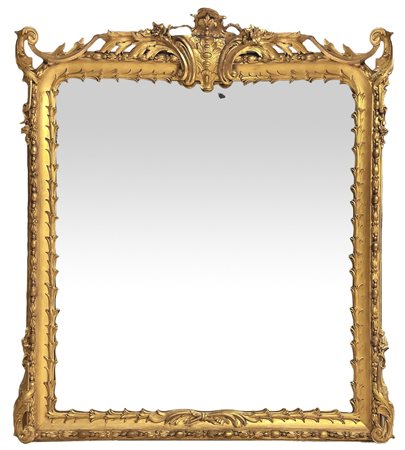 Specchiera in legno dorato a foglia, Prima metà XIX secolo  