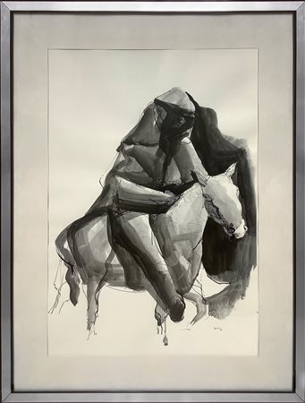 Tudisco, Domenico (Catania 1919-Catania 2013)  - Uomo su asi