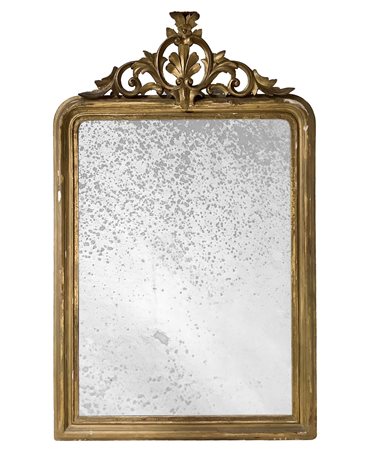 Specchiera in legno dorato a foglia, Luigi Filippo  142x91 c